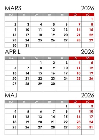Kalender mars april maj 2026 kalender-mars-april-maj-2026