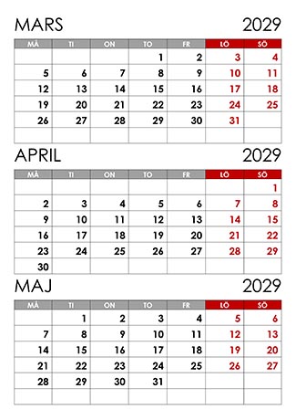 Kalender mars april maj 2029 kalender-mars-april-maj-2029