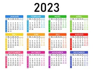 Kalender 2023 i vektor