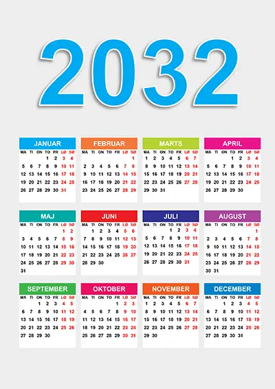 Kalender 2032 kalender-2032