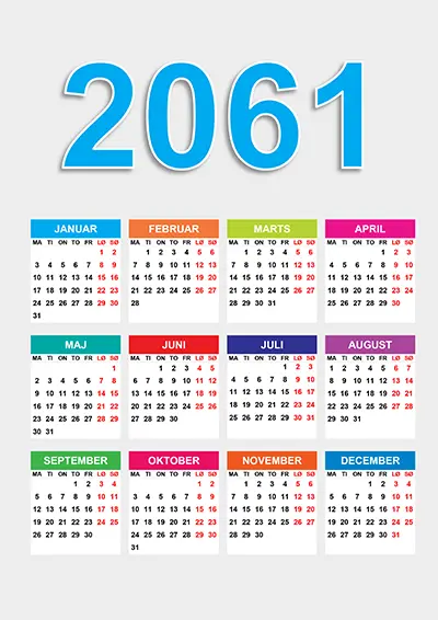 Kalender 2061 kalender-2061