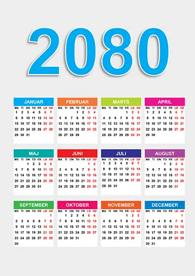 Kalender 2080 kalender-2080