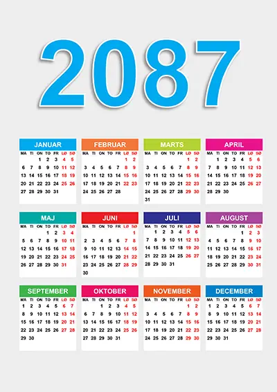 Kalender 2087 kalender-2087