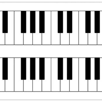 Pianoklaviatur att skriva ut Pianoklaviatur-01-1