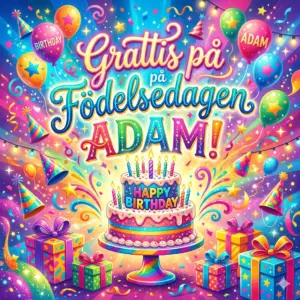 Grattis på Födelsedagen Adam! Grattis på Födelsedagen Adam