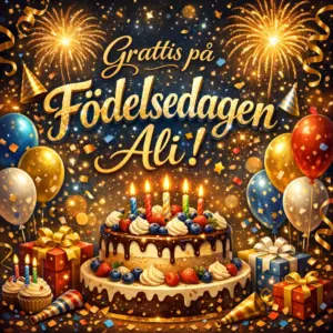 Grattis på Födelsedagen Ali! Grattis på Födelsedagen Ali