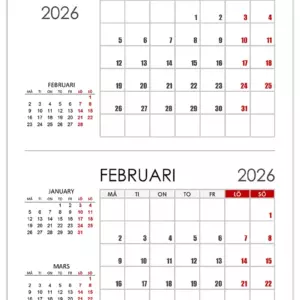 Skrivbordskalender 2026 Skrivbordskalender 2026